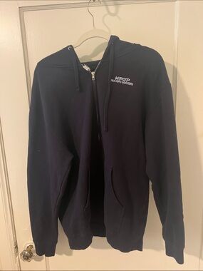 KPOP Demon Hunters Navy Zip-Up Hoodie